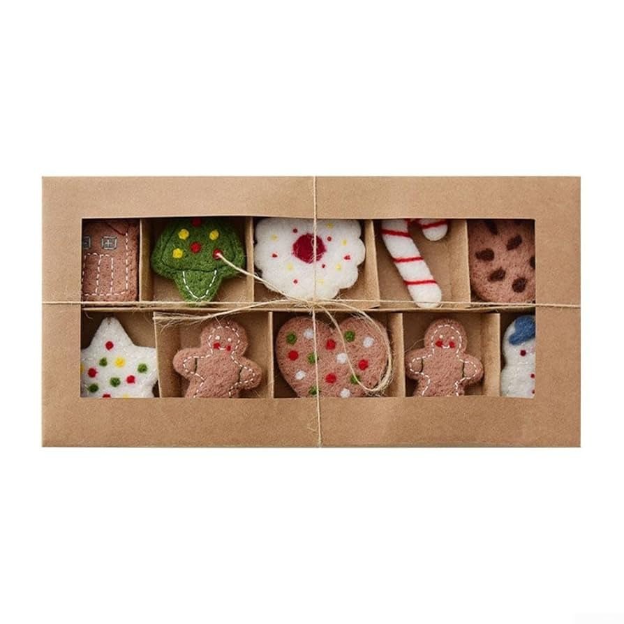 10 wool felt snowman decorations designed for Christmas tree and holiday decor, bringing a festiv... | Amazon (US)