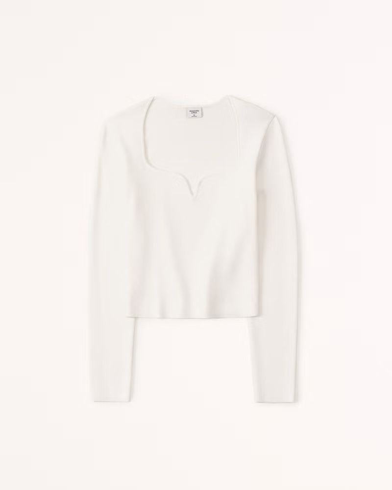 Sweetheart Slim Sweater Top | Abercrombie & Fitch (US)