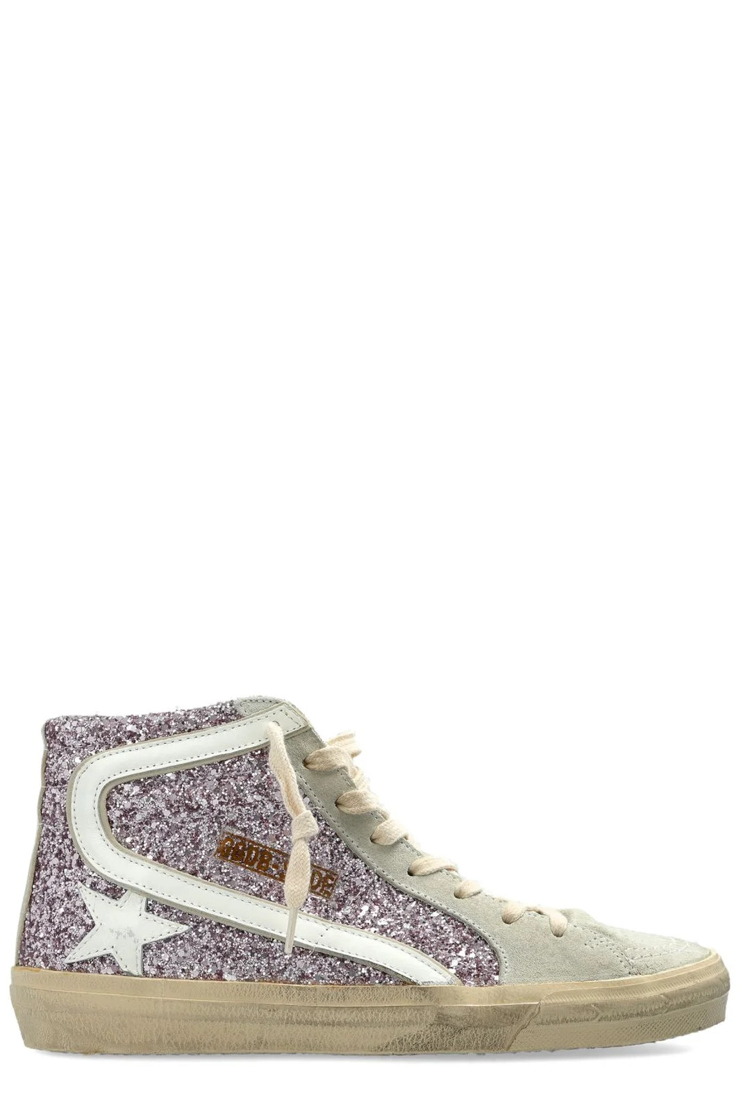 Golden Goose Deluxe Brand Slide Glittered High-Top Sneakers | Cettire Global