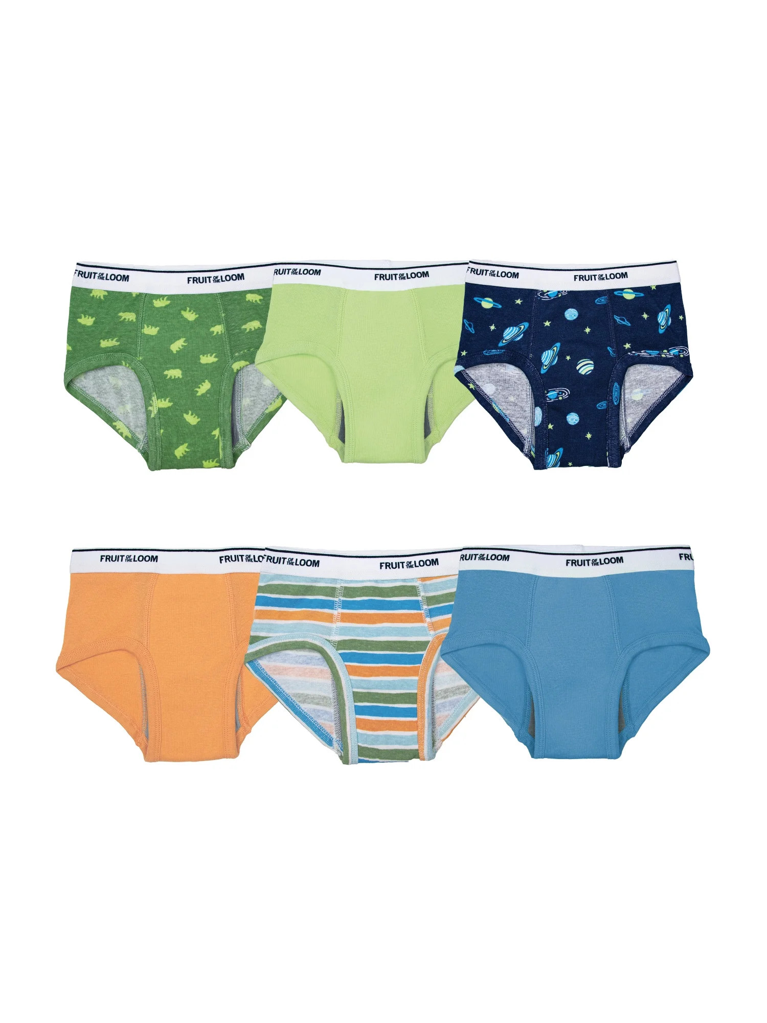 Fruit of the Loom Toddler Boy Potty Trainers Brief Underwear, 6 Pack, Sizes 2T-5T | Walmart (US)