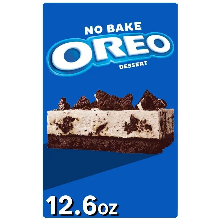 Jell-O No Bake Oreo Dessert Kit with Filling Mix, Crust Mix & Cookie Pieces, 12.6 oz Box | Walmart (US)