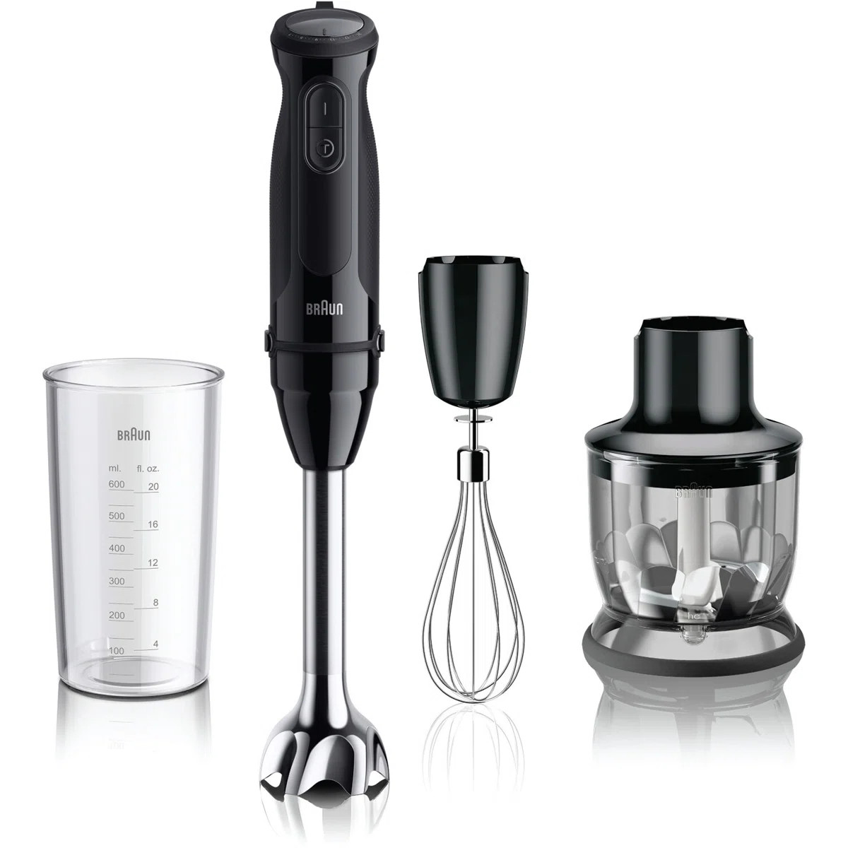 Braun Handheld Electric Immersion Blender with Whisk & Mini Food Chopper | Wayfair North America
