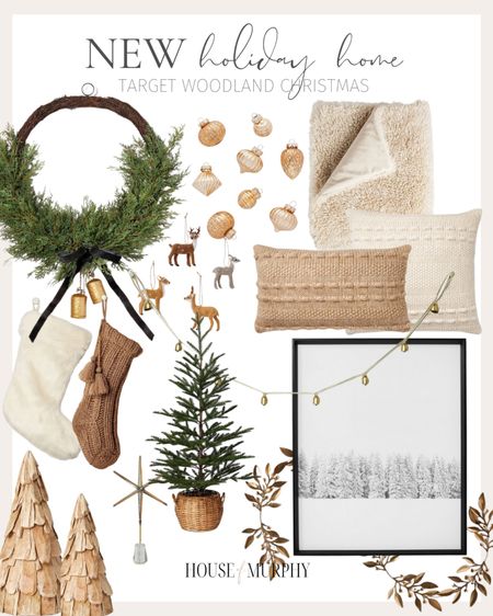 Target Holiday Home: Woodland Christmas

Cozy throw | winter art | wood chip trees | stockings | faux tree wreath | ornaments | metal berry garland | Mercury glass ornaments

#LTKhome #LTKHoliday #LTKfindsunder100