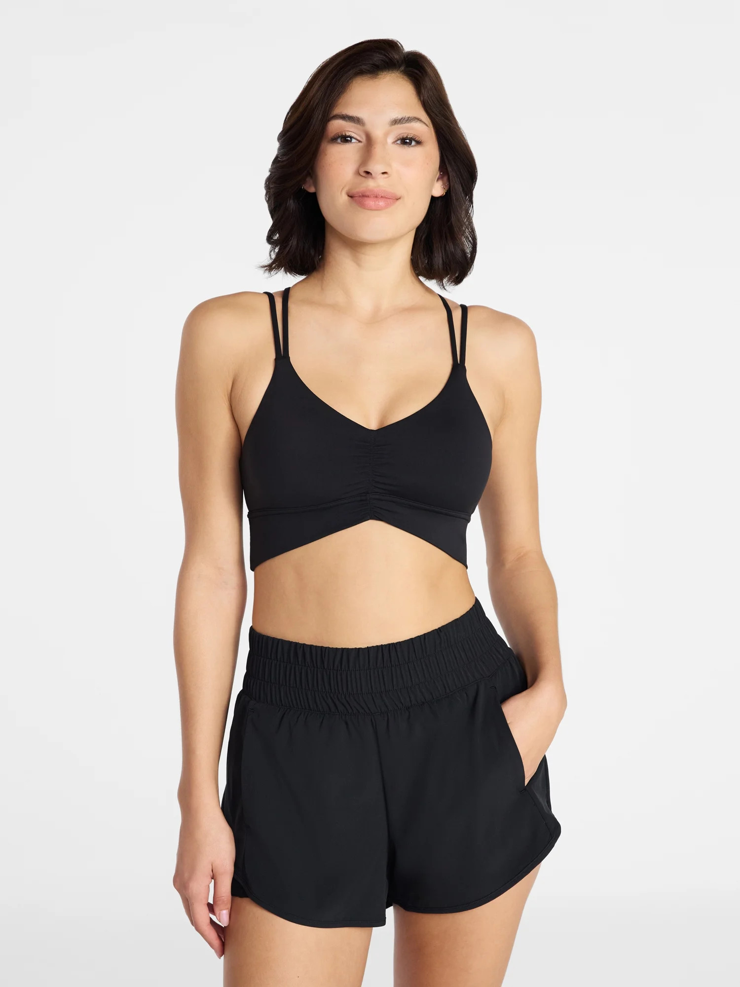 Avia Women's Cinched Front Sports Bra, Sizes XS - XXXL | Walmart (US)