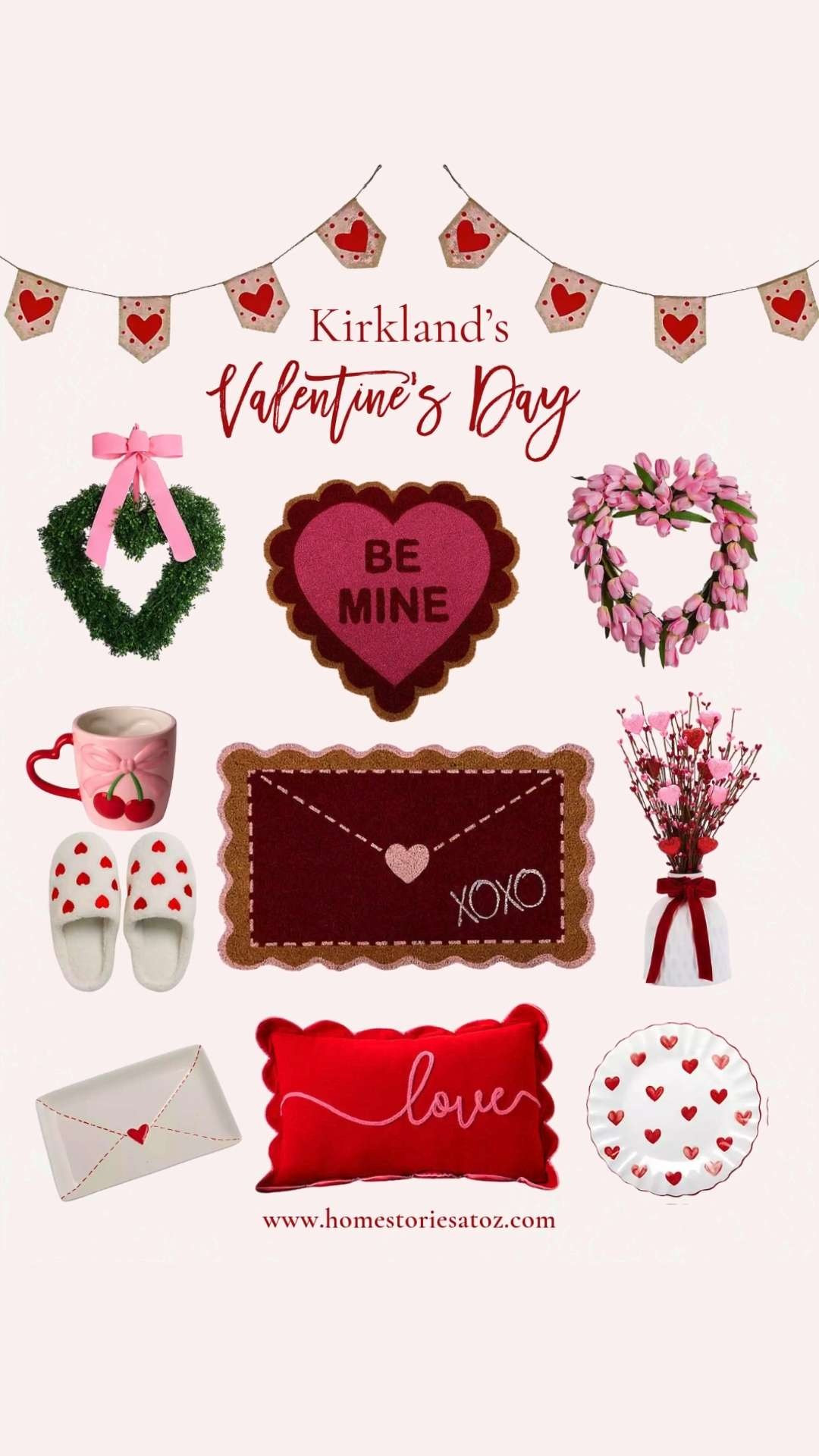 Such cute Valentine’s Day decor from Kirkland’s, featuring heart wreaths, Valentine doormats, decorative pillows, mugs, and romantic home accents. This Kirkland’s Valentine decor collection is perfect for Valentine porch decor, Valentine's table settings, and cozy indoor styling. From a Valentine heart wreath to a Valentine envelope doormat and Valentine throw pillow, these pieces create an easy, festive look using classic red and pink Valentine colors.

Ideal for anyone searching for Valentine’s Day home decor, romantic Valentine decorations, cozy Valentine decor, or Valentine decorating ideas for the home. 

 #LTKSeasonal #LTKHome