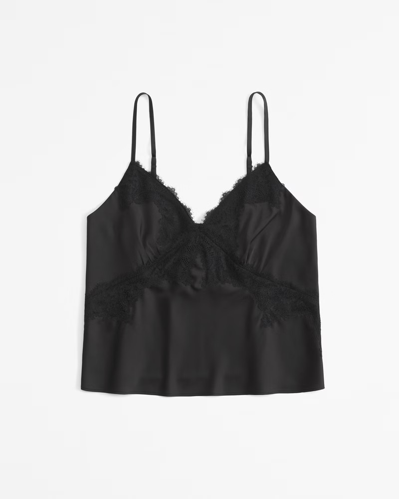 Lace and Satin Cami | Abercrombie & Fitch (US)