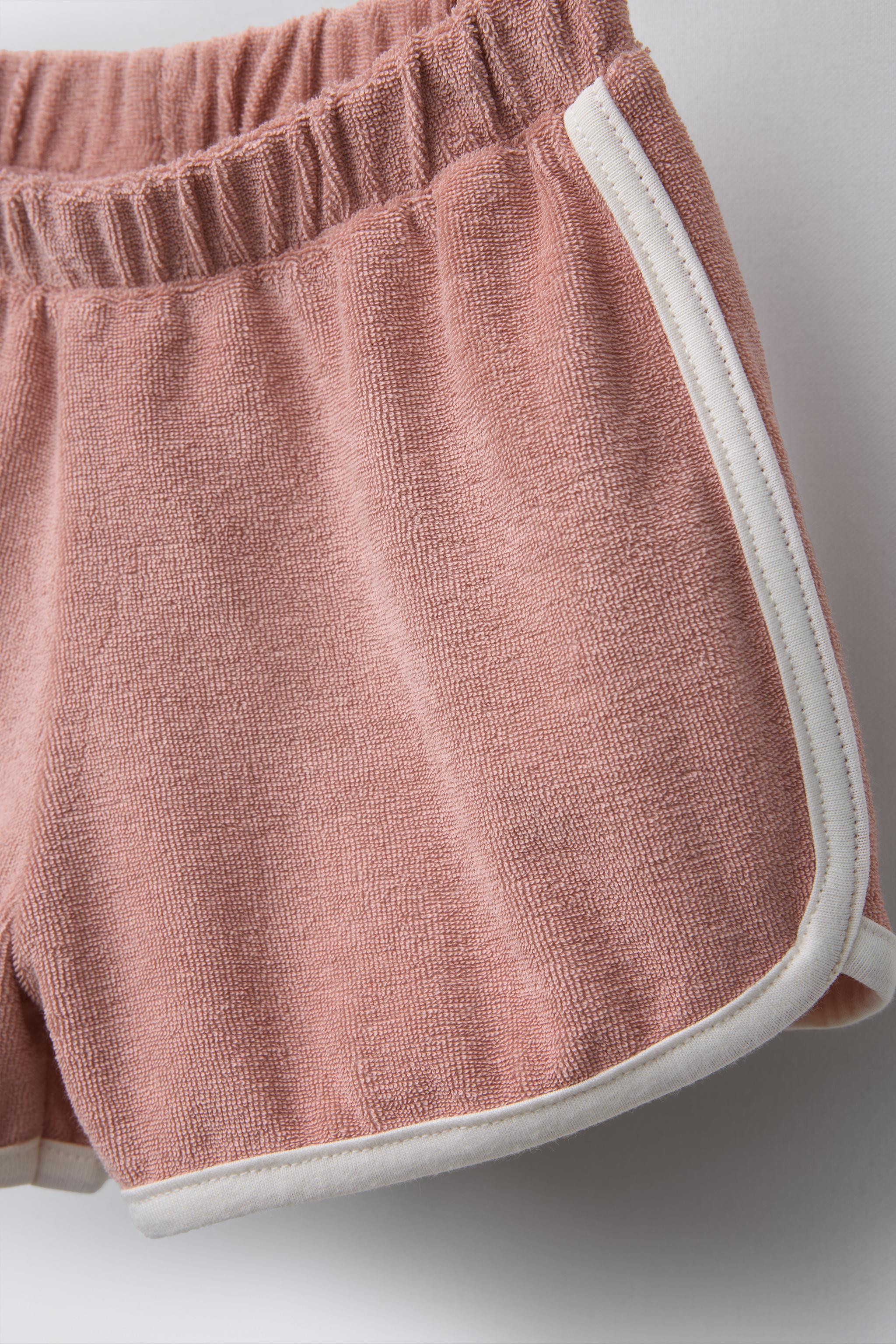 CONTRAST PIPING TERRY SHORTS | Zara US