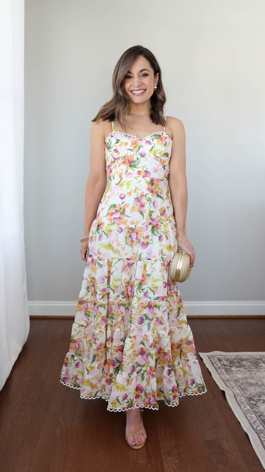 Spring event dresses for petites! 

ASTR dress - xs 45” chest to hem, adjustable straps 
Shoes: narrow across the toes 

#LTKPetite #LTKWedding