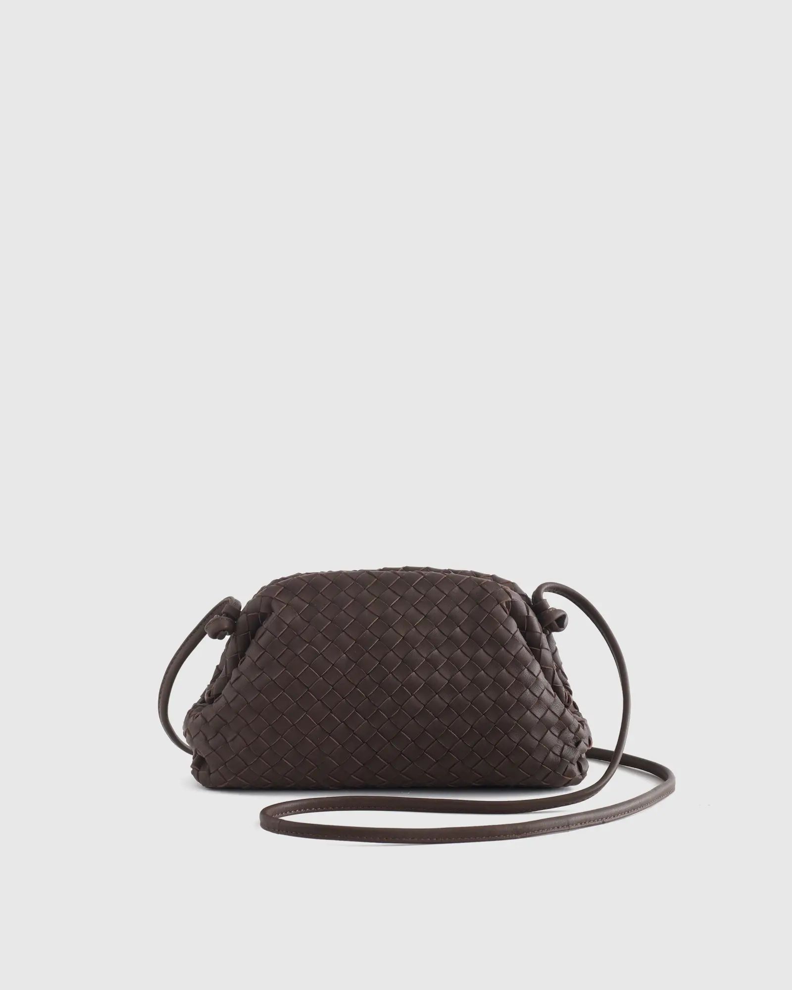 Italian Leather Handwoven Pouch Crossbody Clutch | Quince