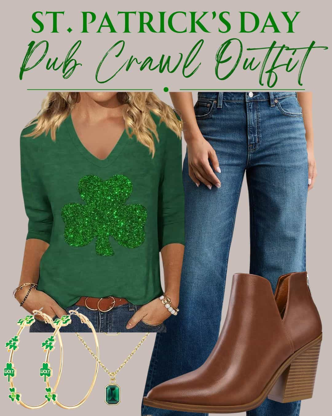 ☘️ Tasteful casual green St. Patrick’s Day outfit to sport on March 17th ☘️

#stpatricksday #stpatricksdayoutfit #stpatricksdaygreenoutfit #greenoutfit #casualjeansoutfit #platformsneakers

#LTKSaleAlert #LTKSpringSale #LTKootd