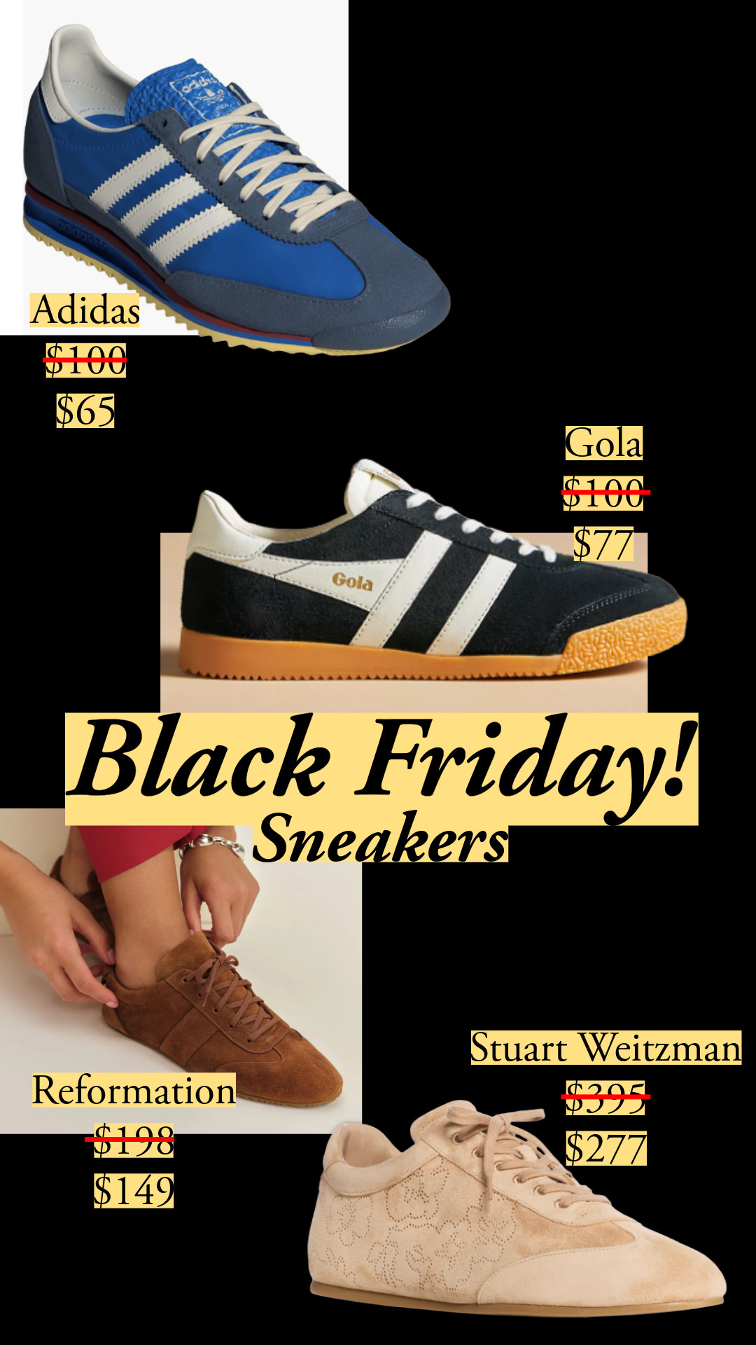 Black Friday | Sneakers | Shoes | Adidas | Gola | Anthropologie | Stuart Weitzman  👟 

 #LTKCyberWeek #LTKHoliday #LTKfitnessgoals