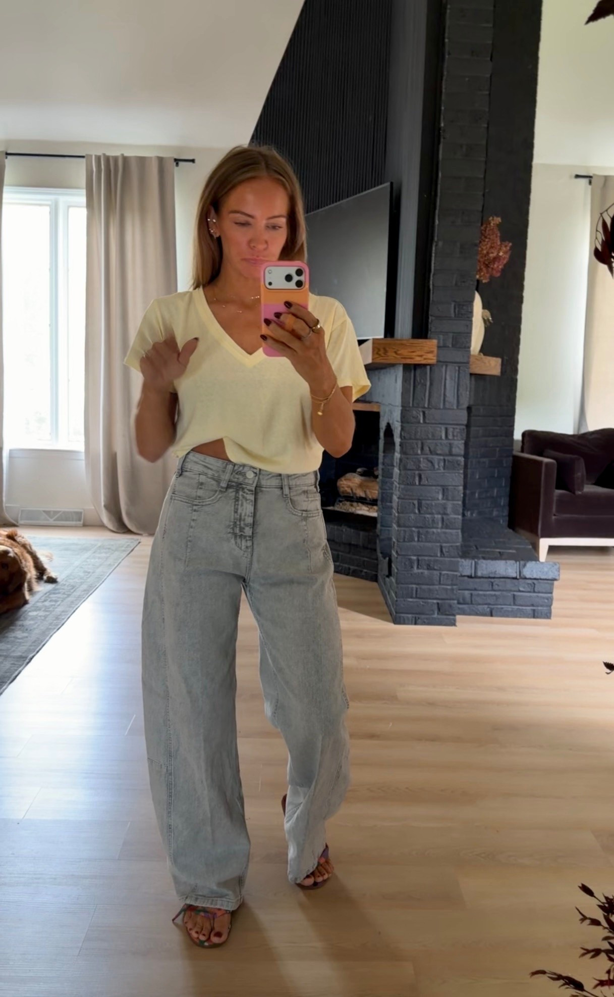 Top: Medium 
Pants: Small

#LTKootd #LTKOver40