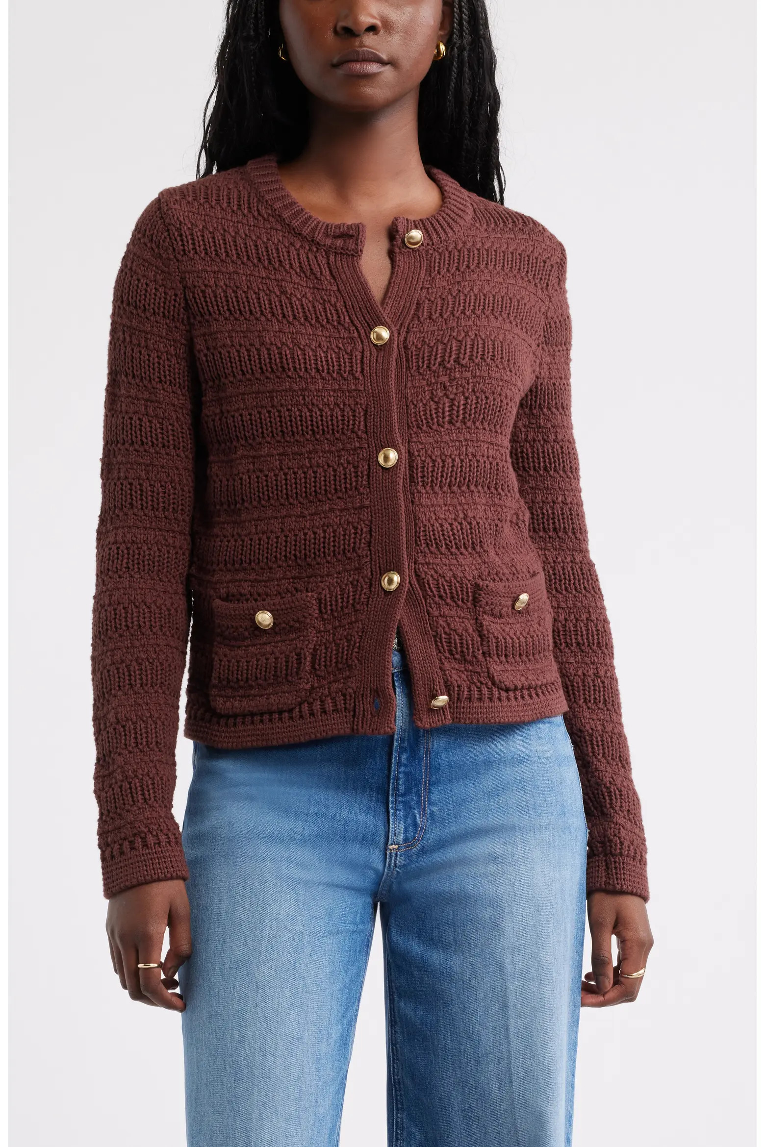 Textured Cotton Cardigan (Women) | Nordstrom | Nordstrom