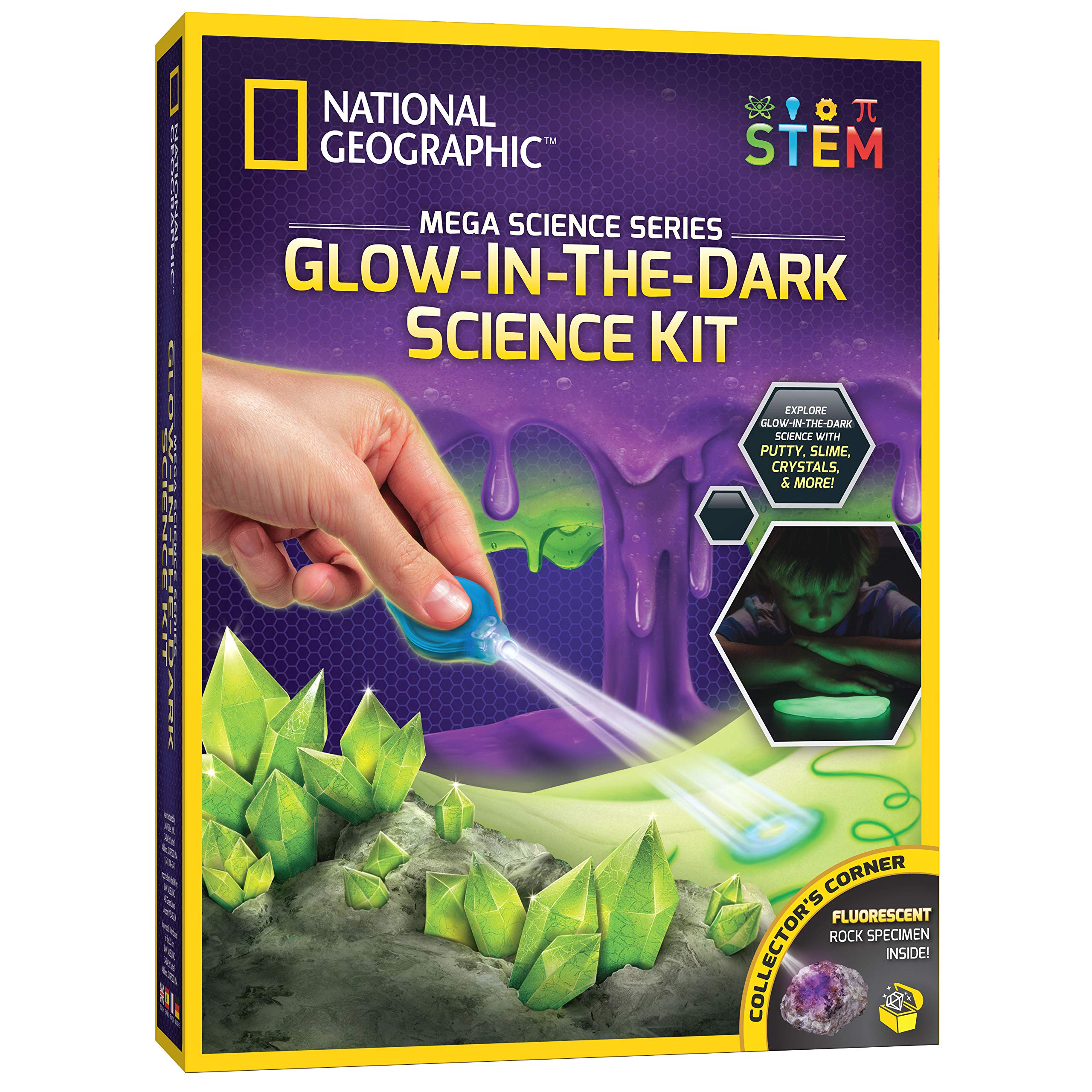 NATIONAL GEOGRAPHIC Mega Science Kit - Glow in The Dark Lab with Crystal Growing Kit, Slime Makin... | Amazon (US)