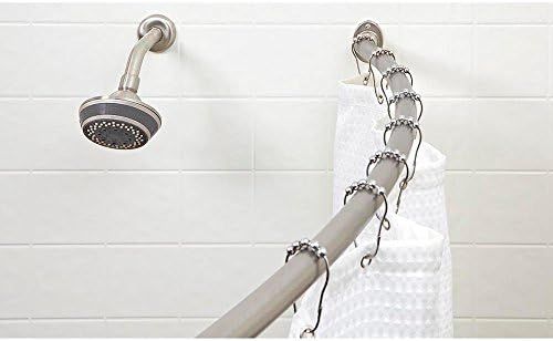 Bath Bliss Wall Mounted Adjustable Curved Bathroom Shower Curtain Rod, 42”-72”, 33% More Spac... | Amazon (US)