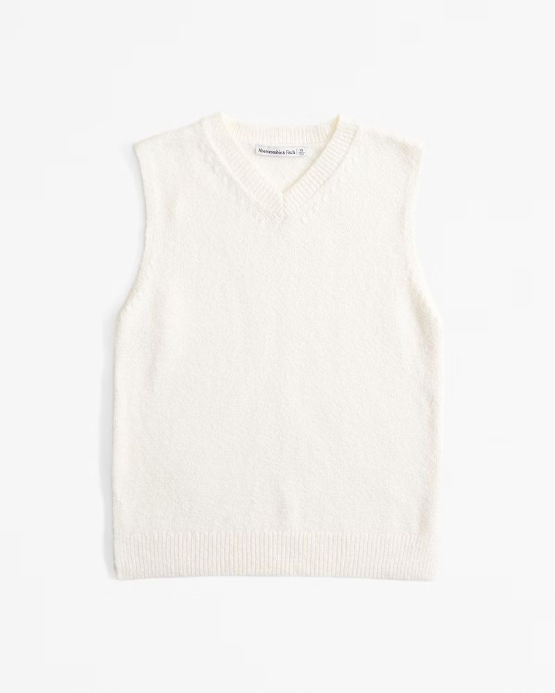 Textural V-Neck Sweater Vest | Abercrombie & Fitch (US)