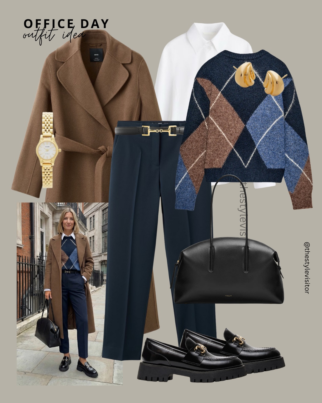 Classic tailoring meets modern femininity 🤎 A camel coat layered over an argyle knit and tailored trousers creates a strong yet approachable look.  — perfect for workdays, meetings or moments where you want to feel powerful but relaxed ✨

Like this post to save it to your favourite folder and come back later to shop.

camel coat outfit, argyle knit styling, tailored trousers look, chic work outfit, polished style, timeless fashion, classic wardrobe, european elegance, modern woman outfit, loafers styling, neutral fashion, capsule wardrobe pieces, fall winter outfit, smart chic look, refined outfit idea, elevated basics, minimal luxury, confident style, fashion inspiration, sophisticated outf

#LTKSeasonal #LTKWorkwear