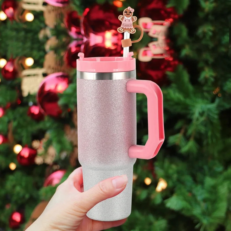 Cook With Color 6-Piece Silicone Holiday Straw Toppers – Gingerbread Girl, Milk & Cookies Desig... | Walmart (US)