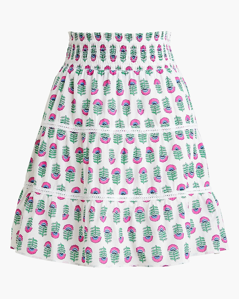 Smocked tiered mini skirt | J.Crew Factory