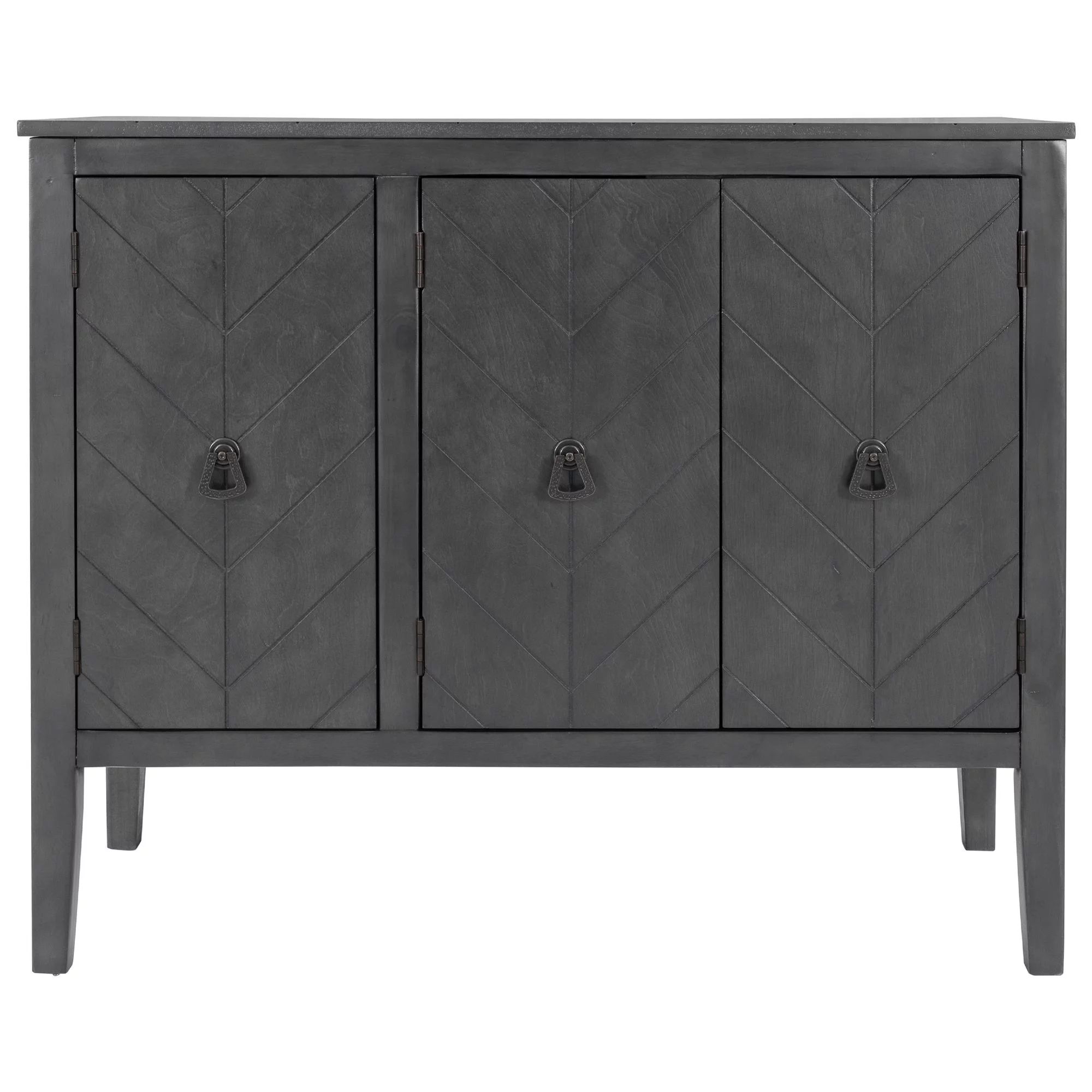 Clearance! Console Table with Storage, Mid-Century Sideboard Buffet Cabinet, Gray Wooden Buffet C... | Walmart (US)