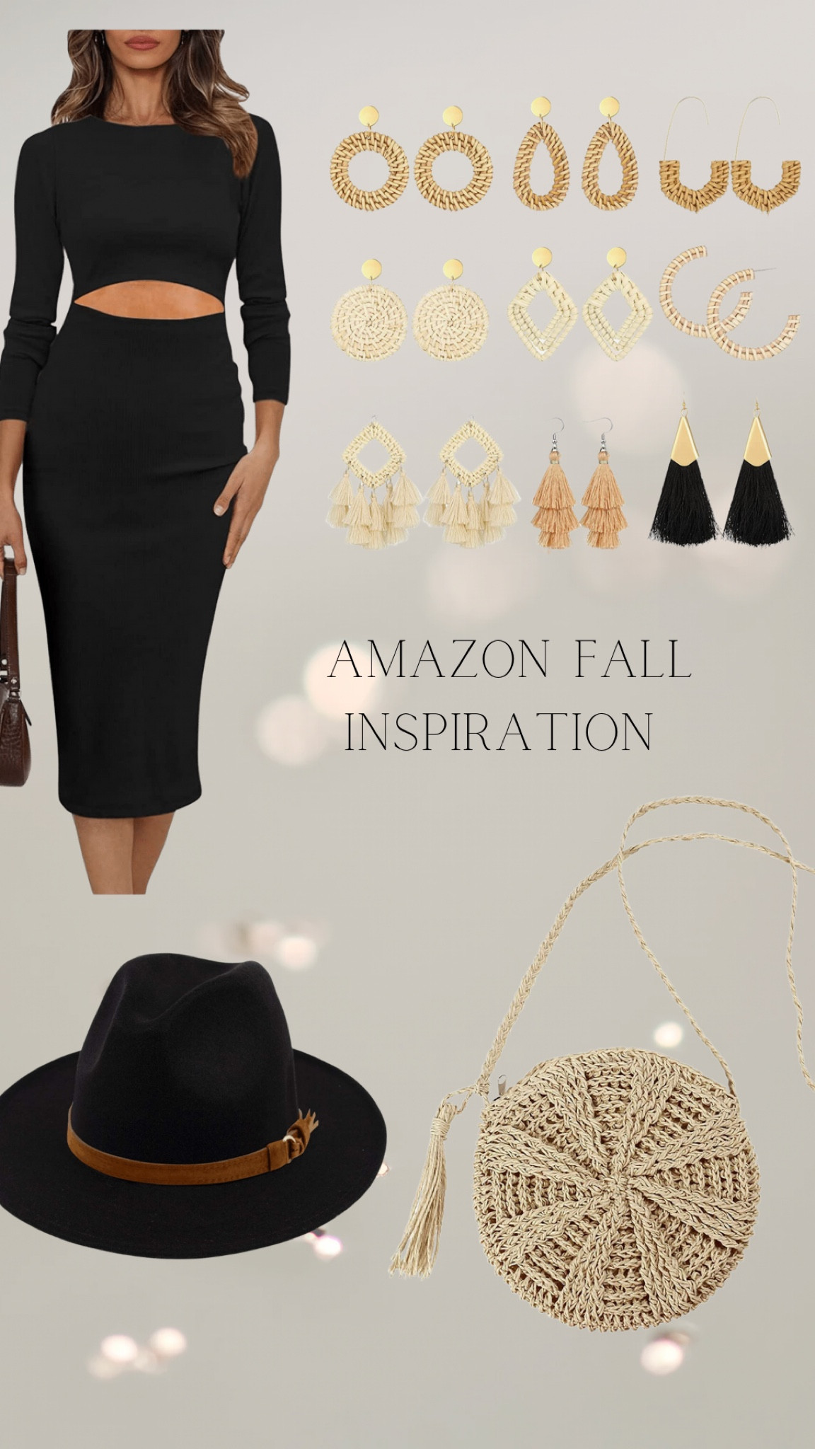 Amazon fall finds! So cute. #earrings #dress #hat #purse 

#LTKSeasonal #LTKGiftGuide #LTKstyletip