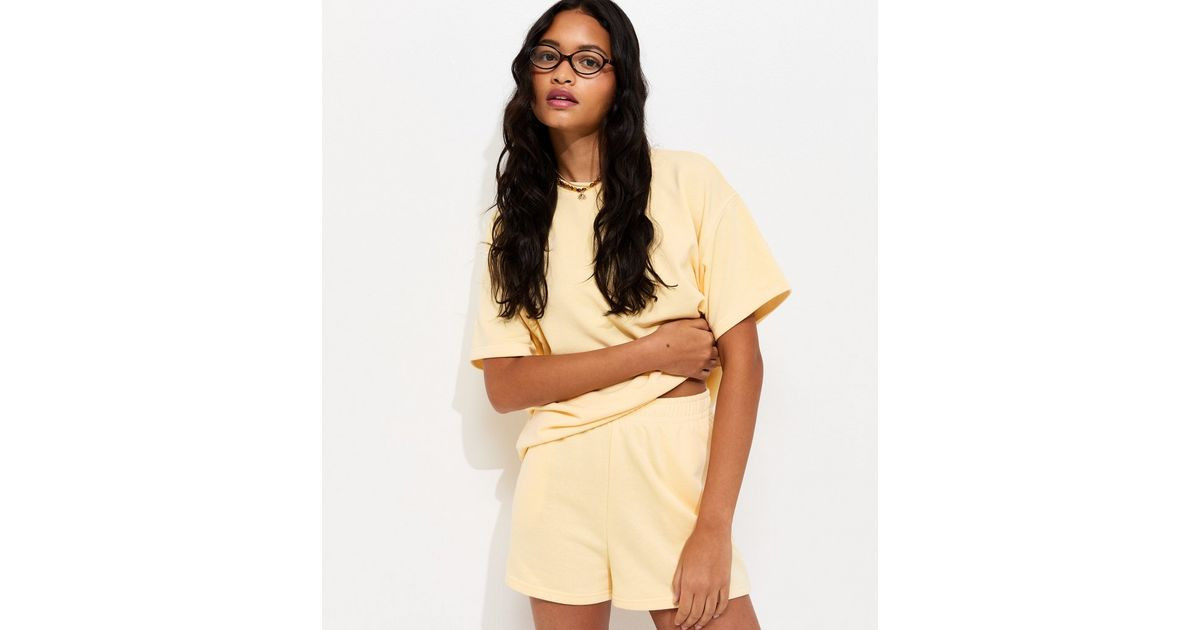 Light Yellow Jersey Jogger Shorts | New Look | New Look (UK)
