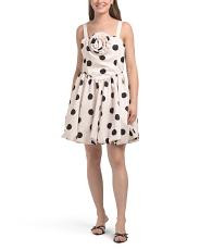 Polka Dot Bubble Hem Mini Dress | TJ Maxx