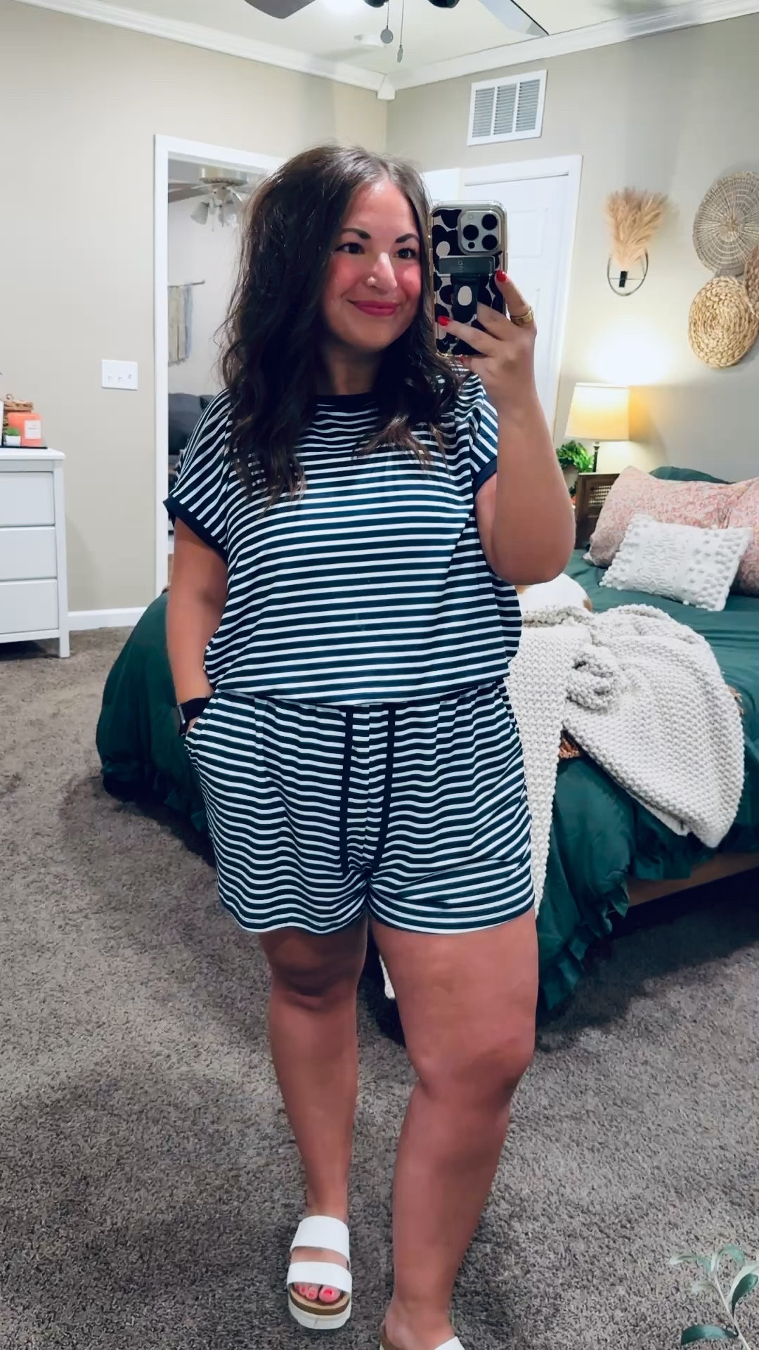 casual, comfy, and just a little bit fun 🤍 this amazon striped romper is perfect for busy days, running errands, or throwing on with sneakers for an easy outfit 🙌🏼✨

sandals: fit true to size // wearing a 5
romper: fits oversized // wearing an XL (definitely could’ve gone with my normal size large instead of sizing up) 

 

#LTKootd #LTKMidsize
