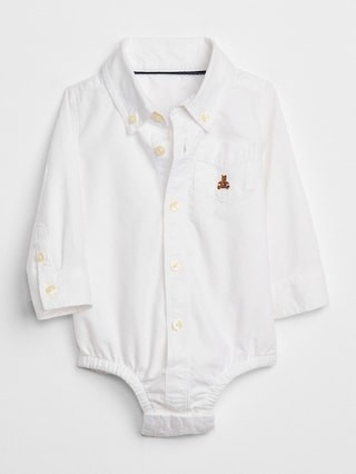Baby Oxford Button-Up Bodysuit | Gap (US)