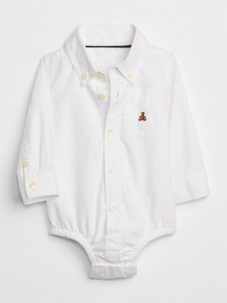 Baby Oxford Button-Up Bodysuit | Gap (US)