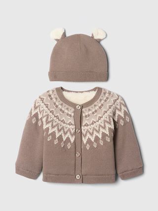 Baby Fair Isle Cozy Cardigan Sweater Set | Gap (US)