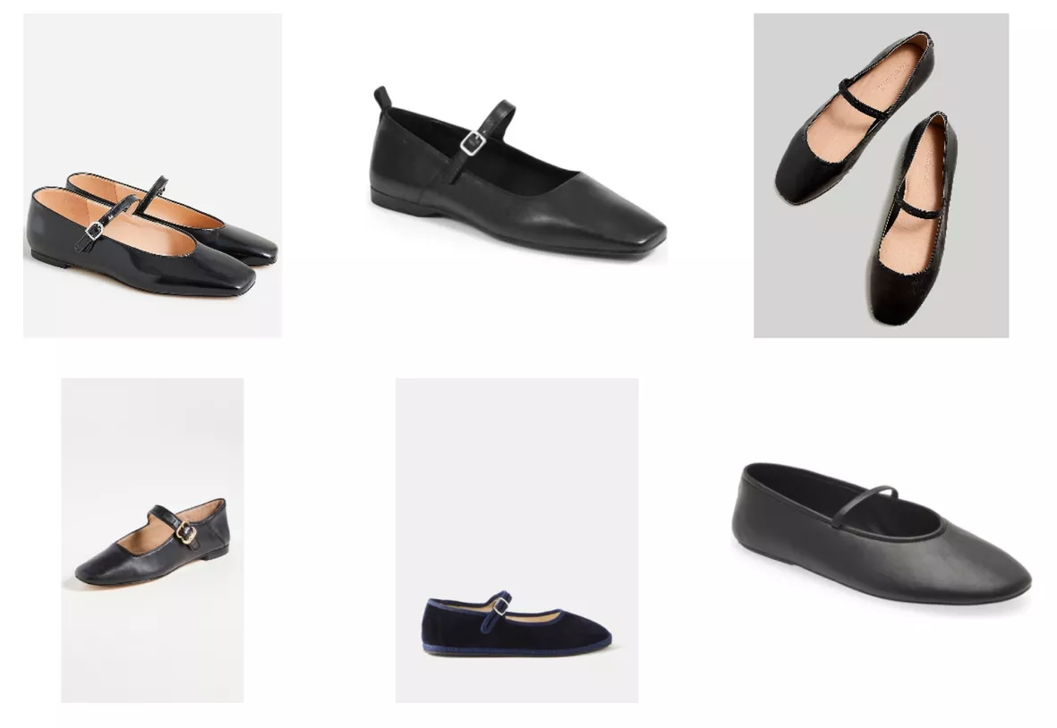 LEATHER MARY-JANE FLATS - BLACK - Shoes - COS