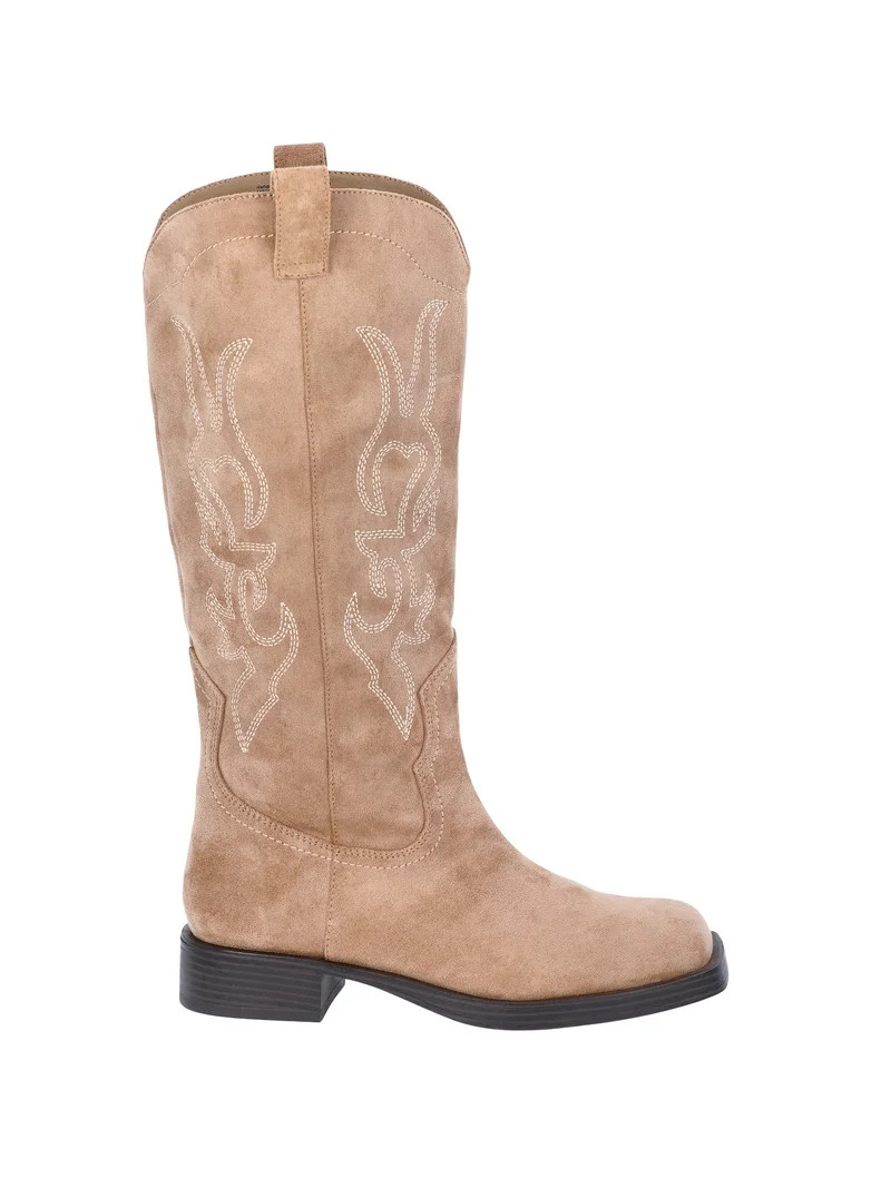 No Boundaries Women's Square Toe Western Boots - Walmart.com | Walmart (US)