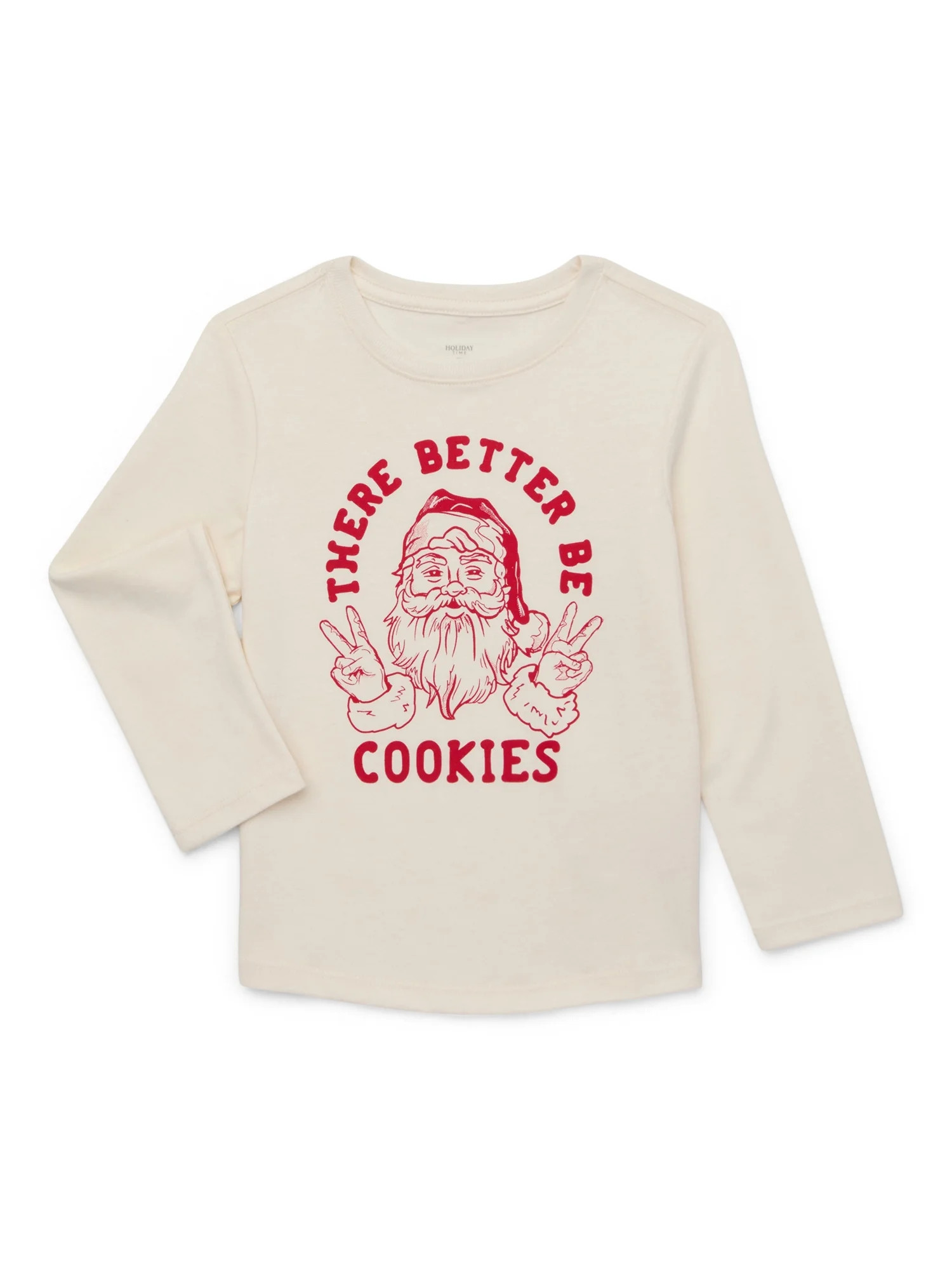 Holiday Time Christmas Toddler Graphic Tee with Long Sleeves, Sizes 12M-5T | Walmart (US)