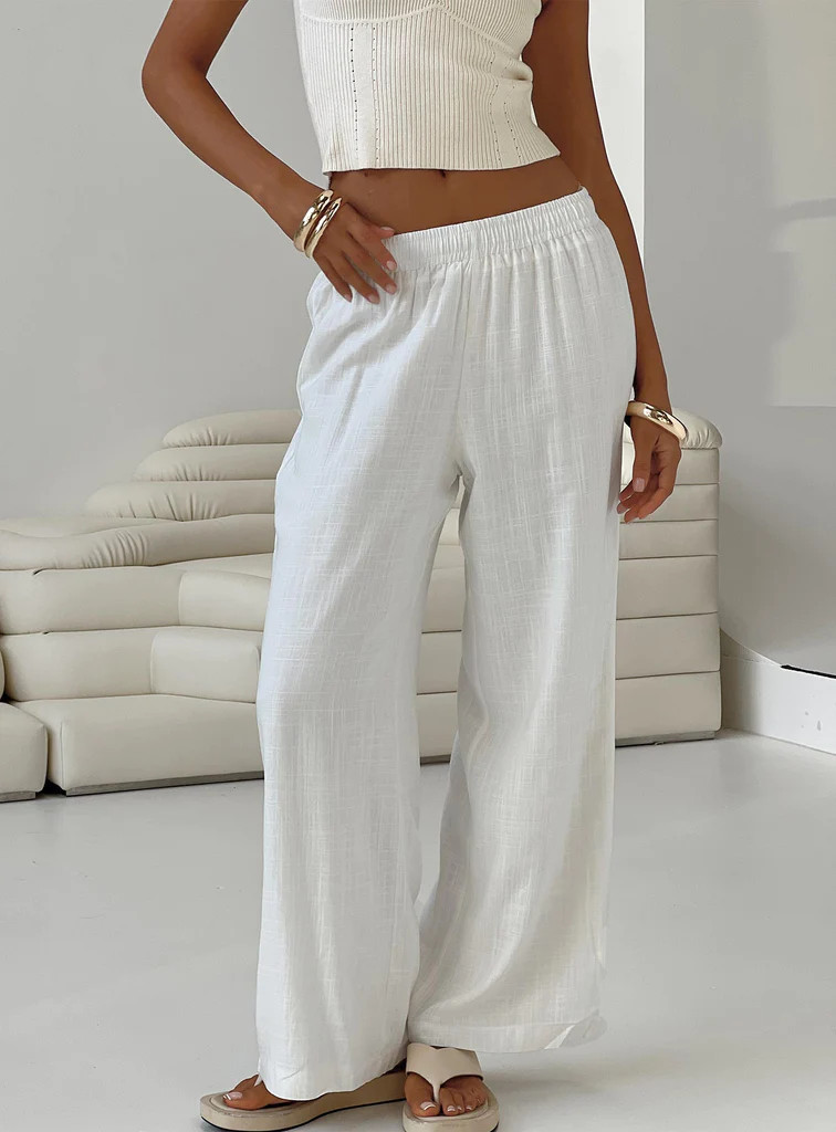 Louis Pants White | Princess Polly US