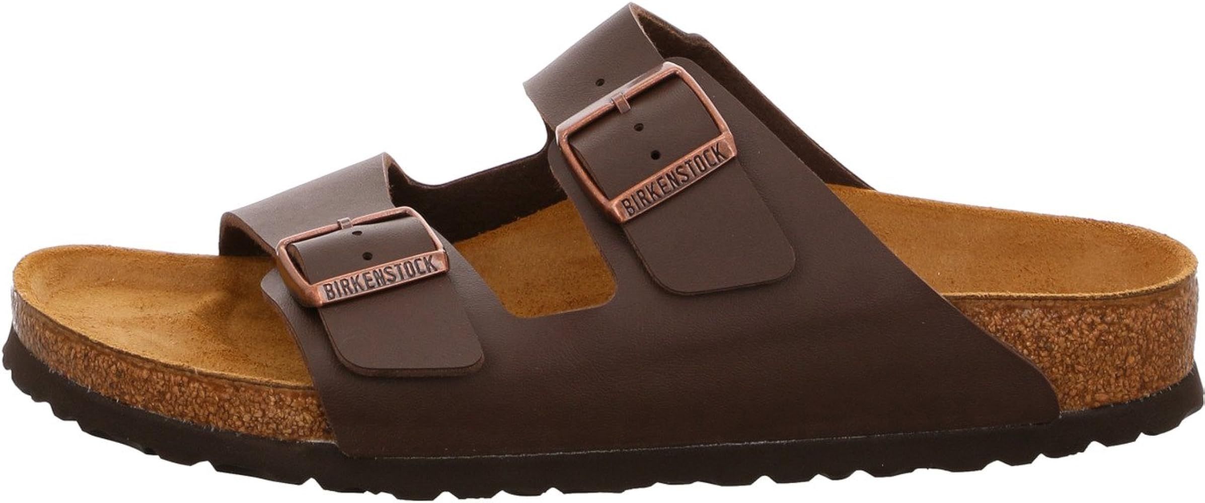 Amazon.com | Birkenstock Unisex Arizona Brown Sandals - 7-7.5 B(M) US Women | Slides | Amazon (US)