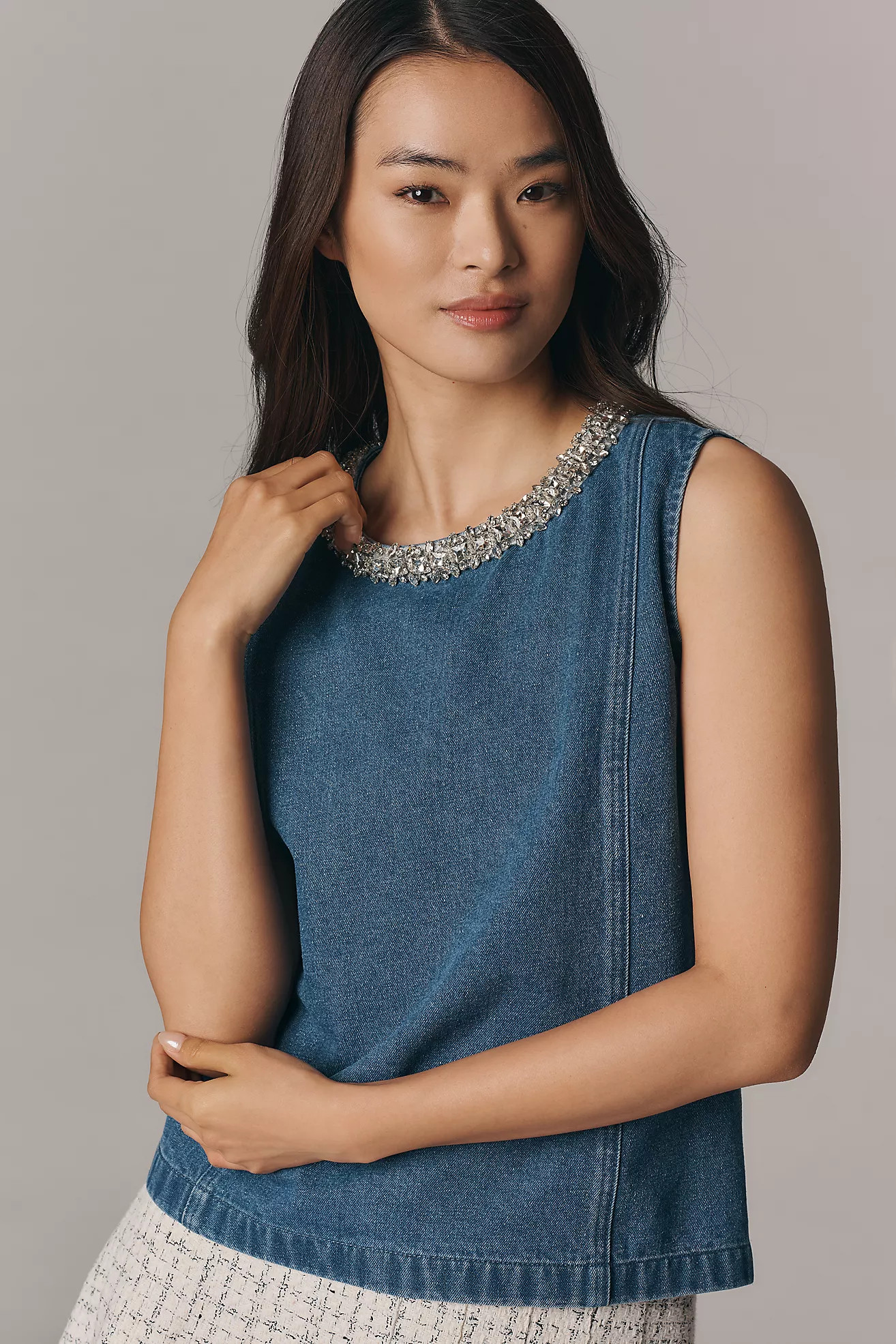 Mare Mare Denim Tank Top | Anthropologie (US)