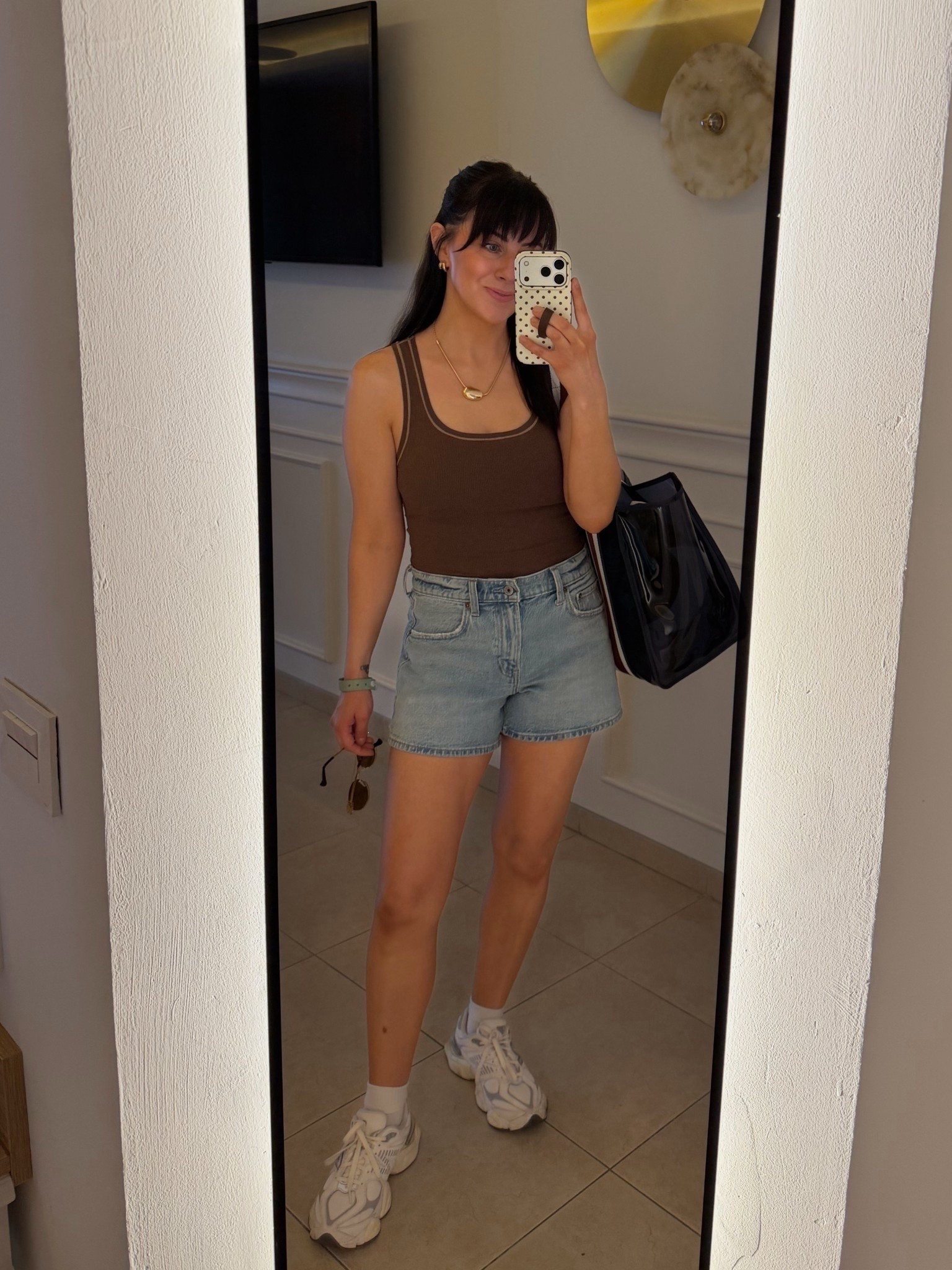 Simple easy spring and summer vacation outfit for an excursion day! Mom friendly! Top has a built in bra that’s actually supportive. Wearing s, 27 shorts (size up one), sneakers tts & head to my stories cause I’m giving away a pair this month!

Beach outfits resort, spring outfits 2026, jean shorts 

#LTKootd #LTKmomlife #LTKSeasonal