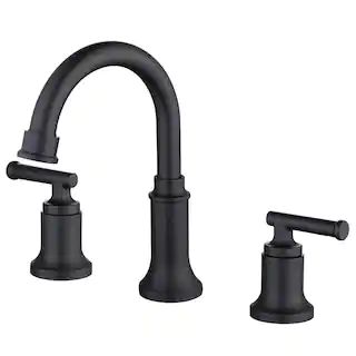 Glacier Bay Oswell 8 in. Widespread 2-Handle High-Arc Bathroom Faucet in Matte Black HD67084W-601... | The Home Depot