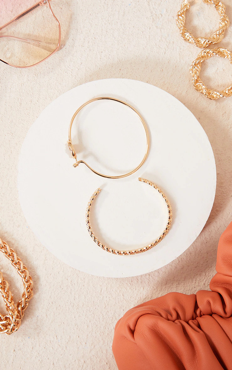 Gold Precious Stone Bangle Multipack | PrettyLittleThing US