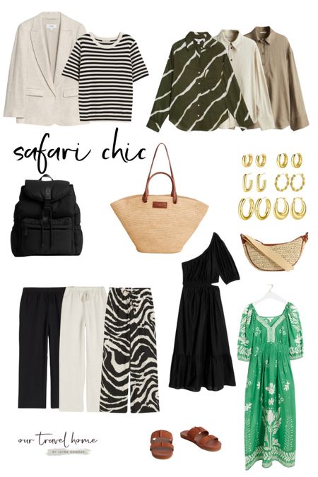 Outfits for a spring getaway. Safari chic wardrobe. Holiday wardrobe packing list. 

#LTKeurope #LTKmidsize #LTKSeasonal