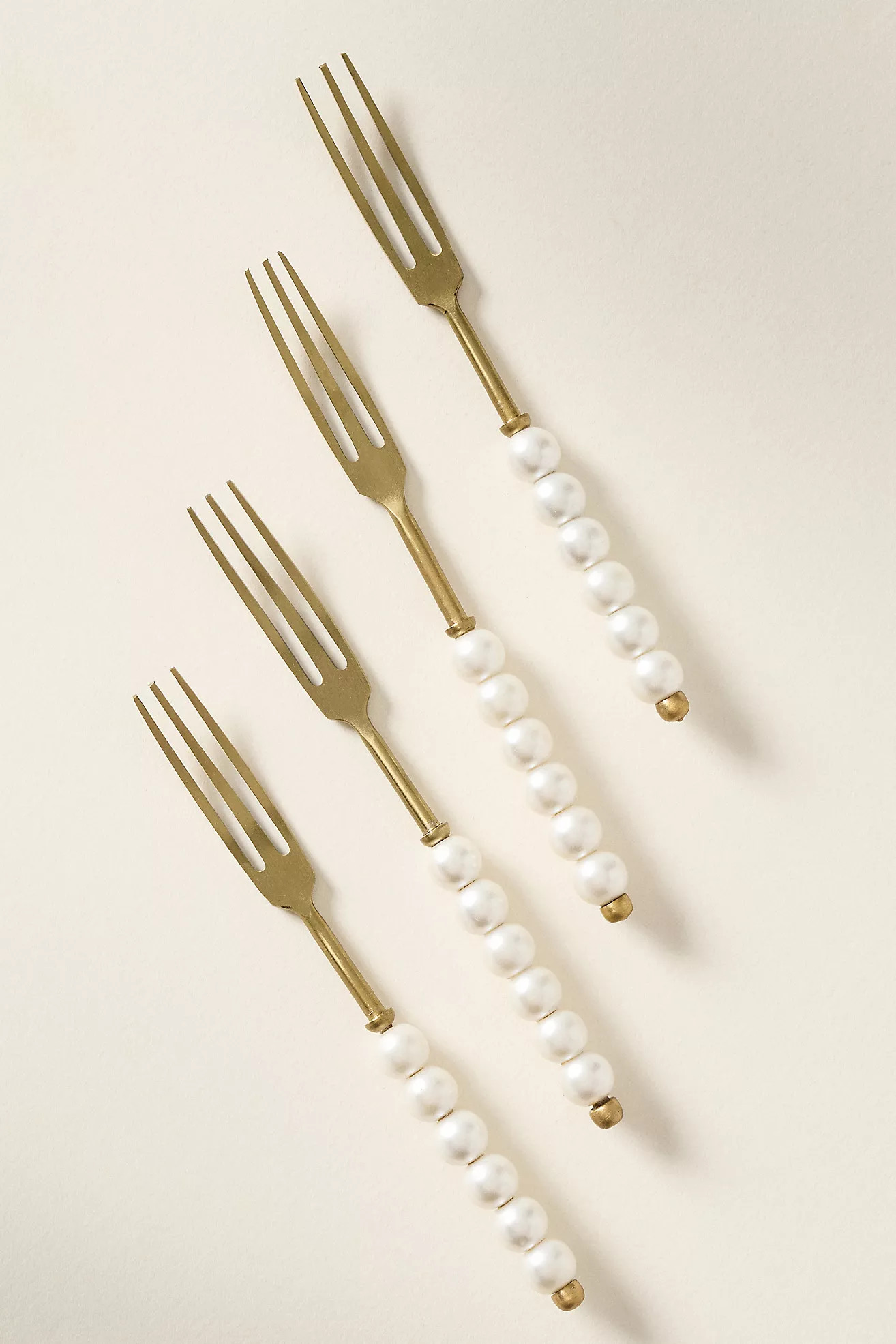 Perla Appetizer Forks, Set of 4 | Anthropologie (US)