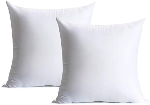 Calibrate Timing 20 x 20 Pillow Inserts, 2 Packs Hypoallergenic Square Decorative Throw Pillow C... | Amazon (US)