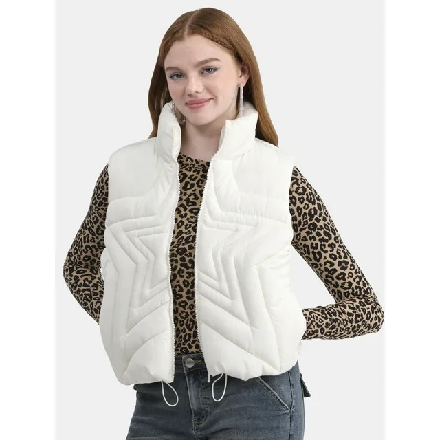 No Boundaries Quilted Puffer Vest, Women's | Walmart (US)