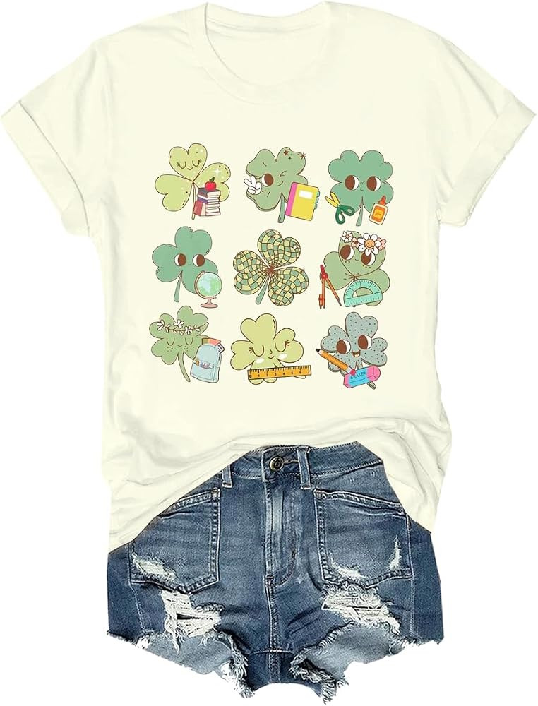 St Patricks Day Teacher Shirt V Neck One Lucky Teacher Shirt | Amazon (US)