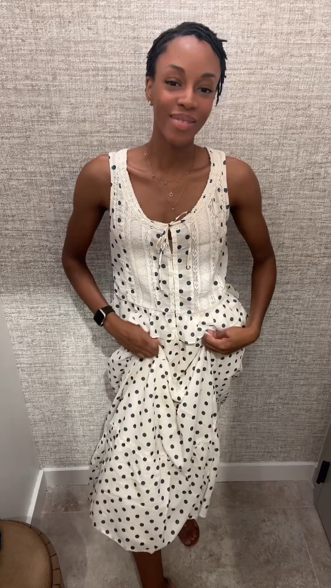@abercrombie Spring Collection 🫶🏾 The perfect matching set, lightweight and easy to style. Who doesn’t love polka dots  

#LTKTall #LTKSeasonal #LTKSpringSale