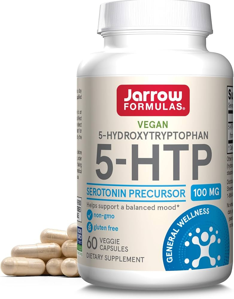 Jarrow Formulas\u00ae 5-HTP, 100 mg, Serotonin Precursor, 60 Veggie Capsules, 60 Day Supply | Amazon (US)