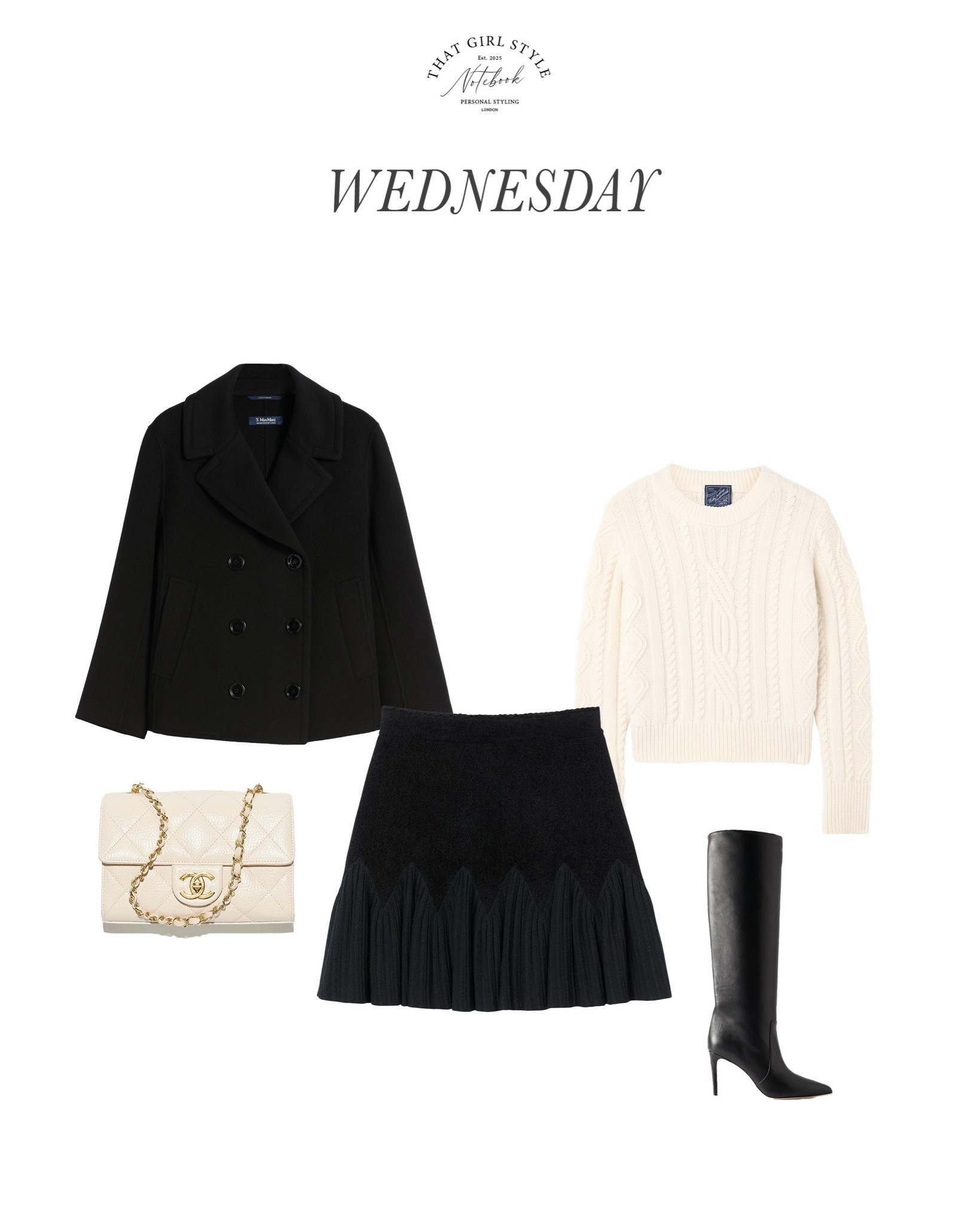 Look 52 | Coat Max Mara, Skirt Sandro, Jumper With Nothing Underneath, Bag Chanel, Boots Paris Texas

#LTKstyletip #LTKluxury #LTKautumn