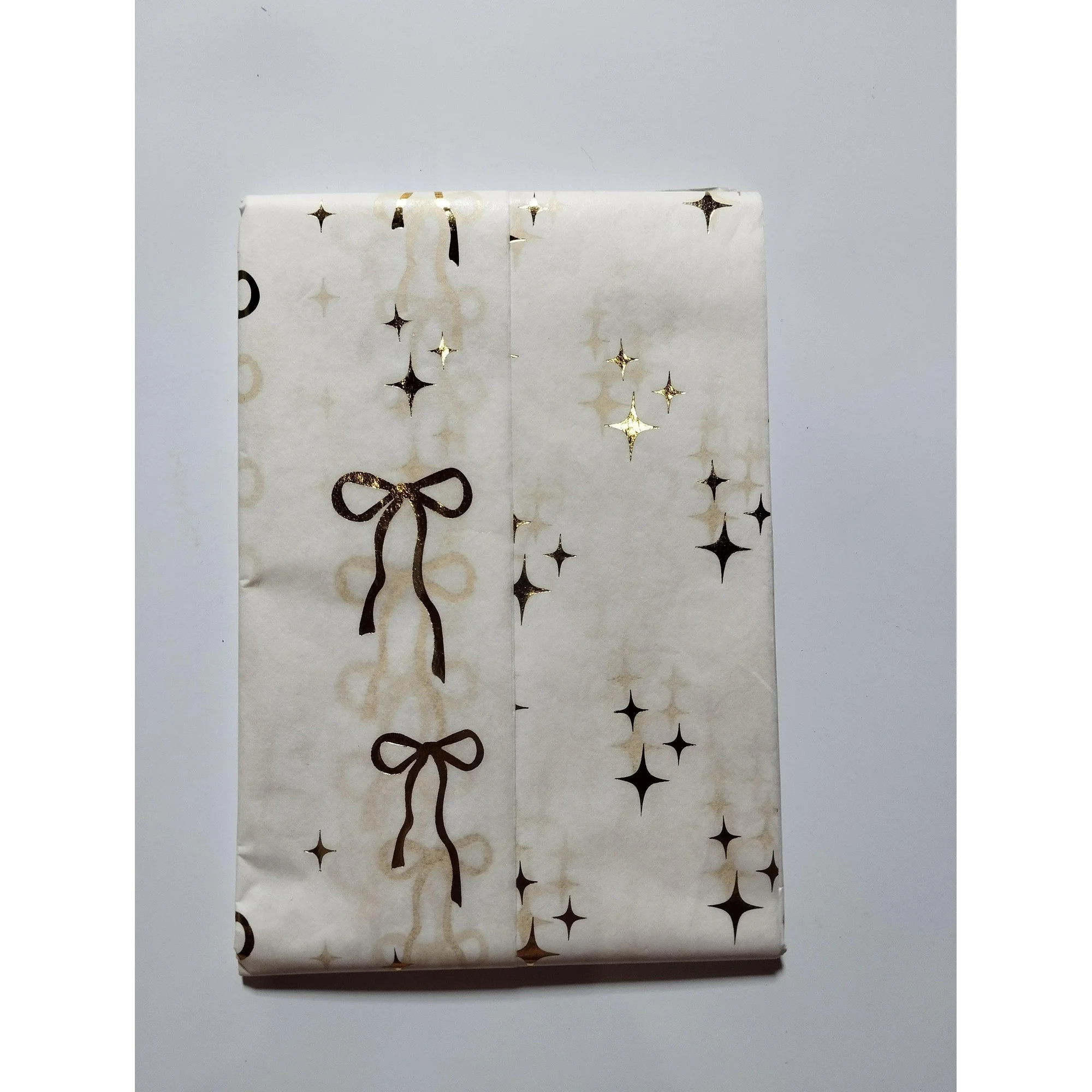 Cream and Gold Stars and Ribbons Gift Tissue Paper, 10 Sheets, by Holiday Time | Walmart (US)