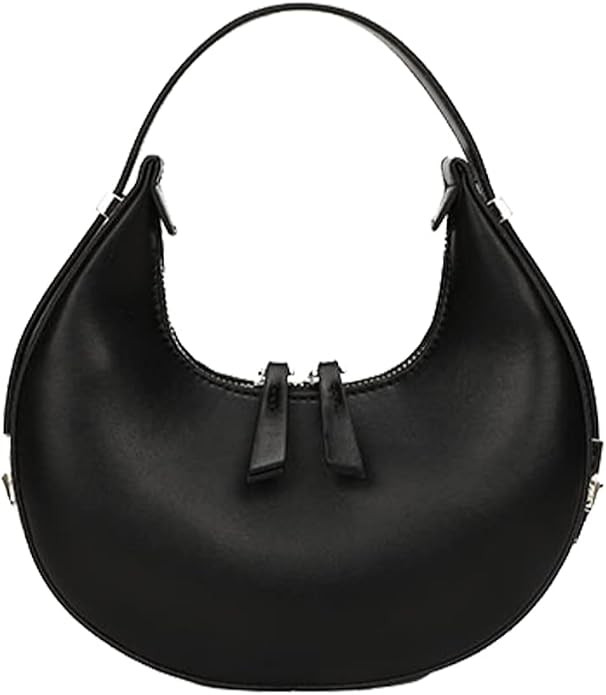 Leather Shoulder Bags for Women,Y2K Purse Bags crescent bag Underarm Bag Purse obo Tote Handbag w... | Amazon (US)